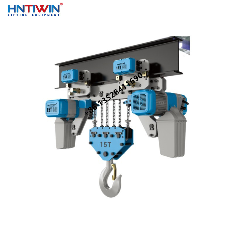 Wireless remote control trolley crane electric chain hoist 5t motor lifting Italy CE standard