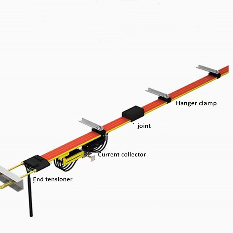 Power Supply Copper Electric Crane Conductor Copper Rail  bus bar with Current Collector