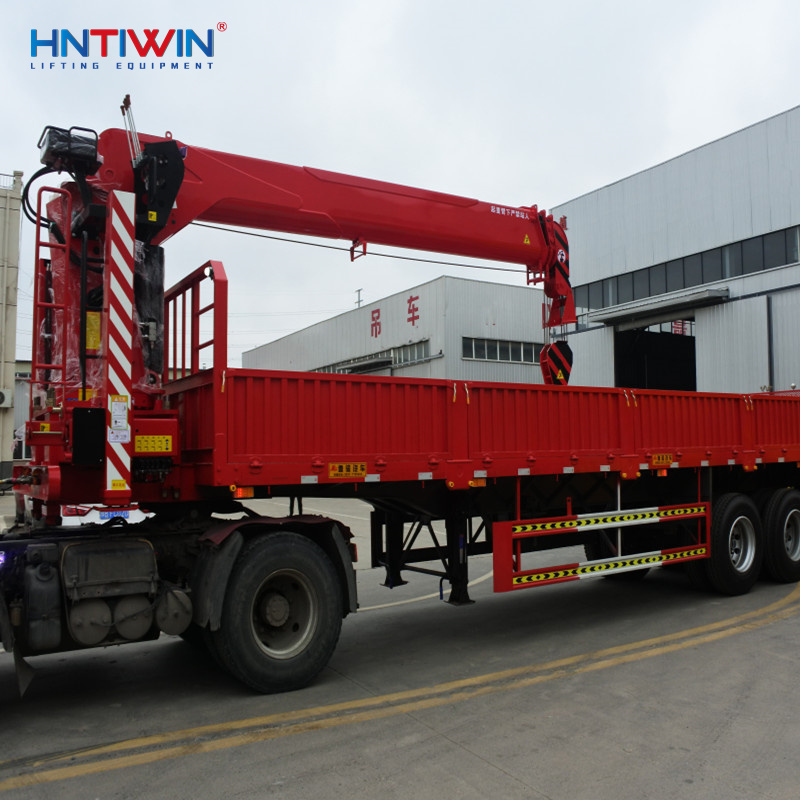 4t 5t 6.3t 8t 10t 12t 14t 16t 18t 20t Telescopic boom truck mounted crane for Semi-trailer