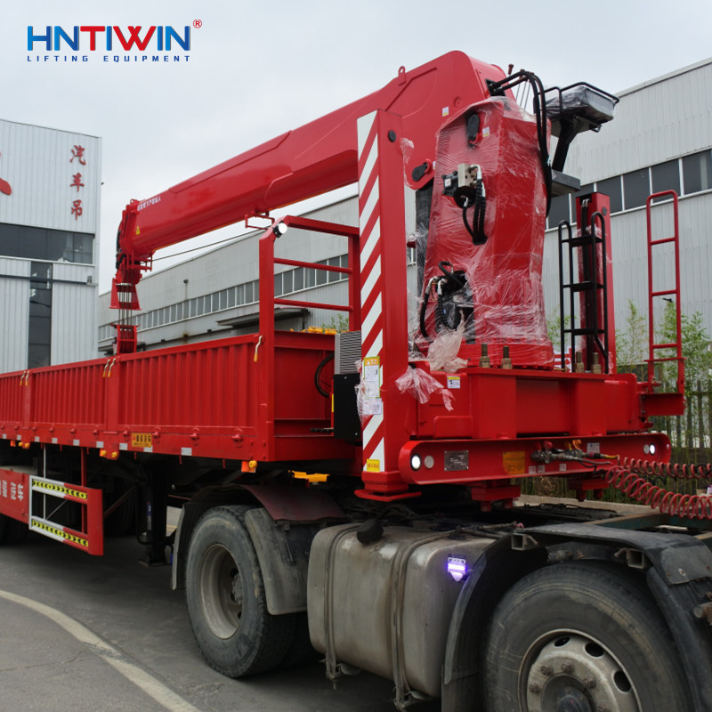 4t 5t 6.3t 8t 10t 12t 14t 16t 18t 20t Telescopic boom truck mounted crane for Semi-trailer