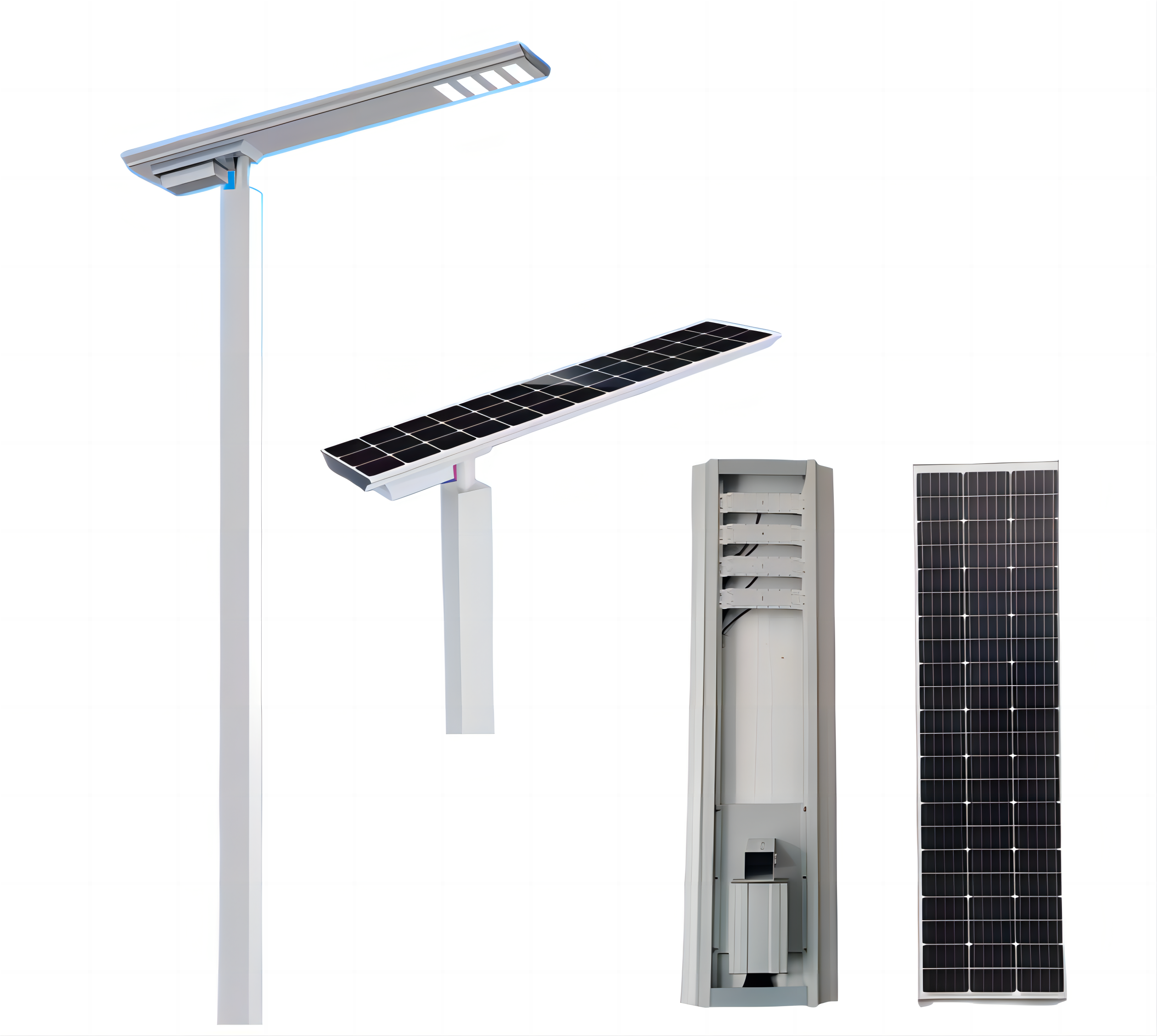 in one integrated solar led street light outdoormonocrystalline solar street lights