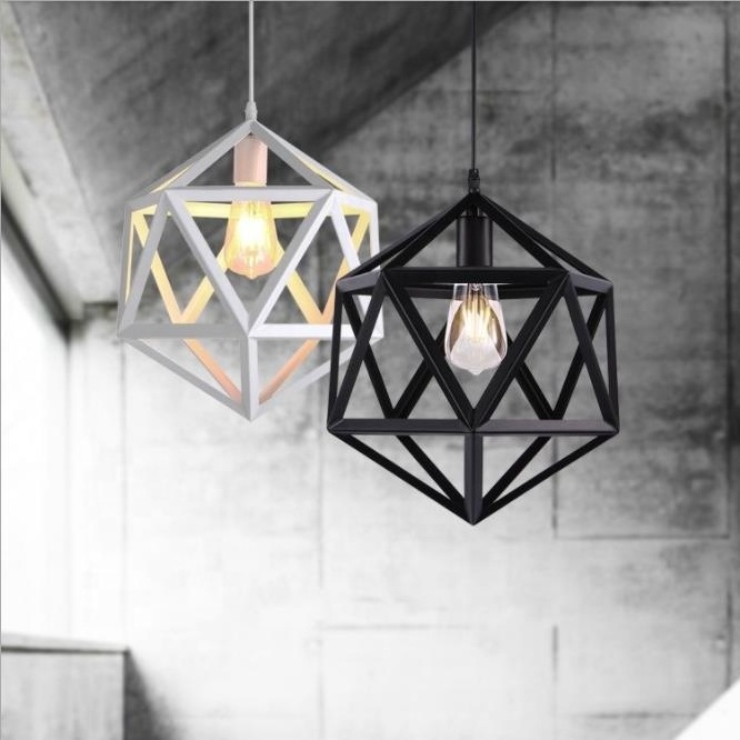 2019 New Arrival Retro Iron Cage Industrial Frame Pendant LED Light Loft Ceiling Lamp Shade for Home Living Room Decoration