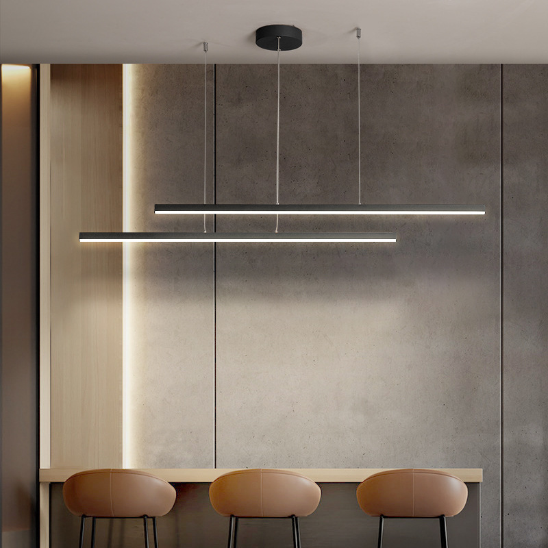 Modern Simple Black Lines Hanging Lamp Kitchen Island Dining Table Light Pendant Lights