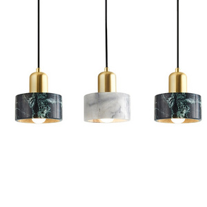 Nordic Postmodern Minimalism Marble Single Head Chandelier Pendant Light for Bedroom Beside Bar Hallway