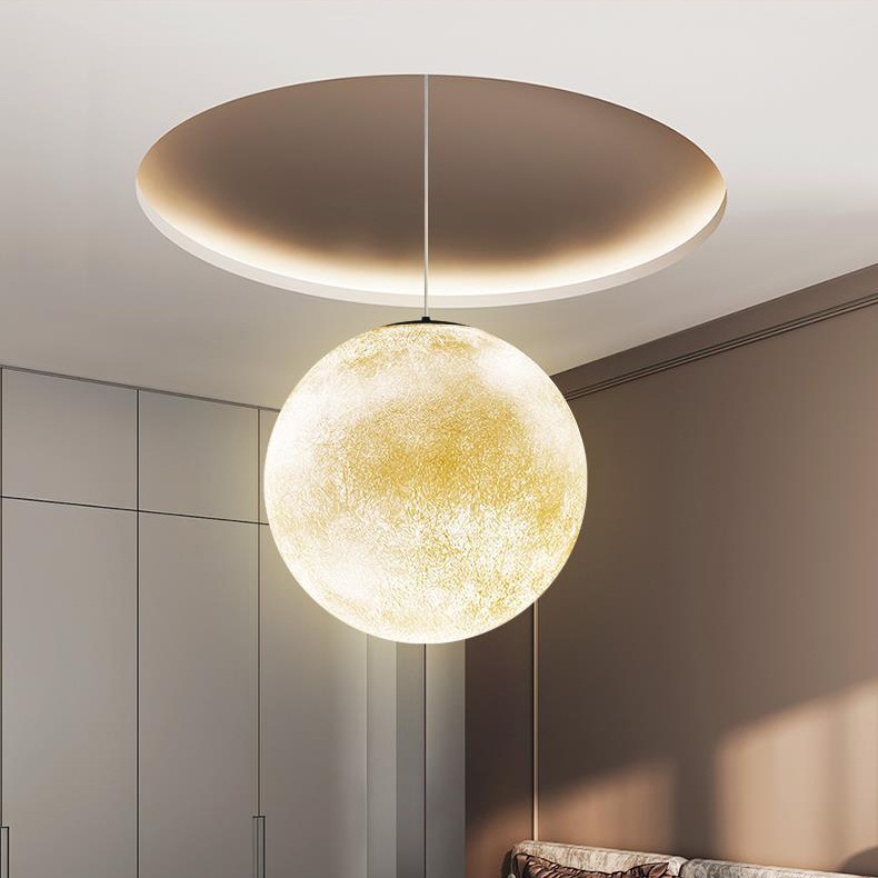 Nordic Pendant Lights Kitchen Hanging Round Creative Moon chandelier Designer Pendant Lamp