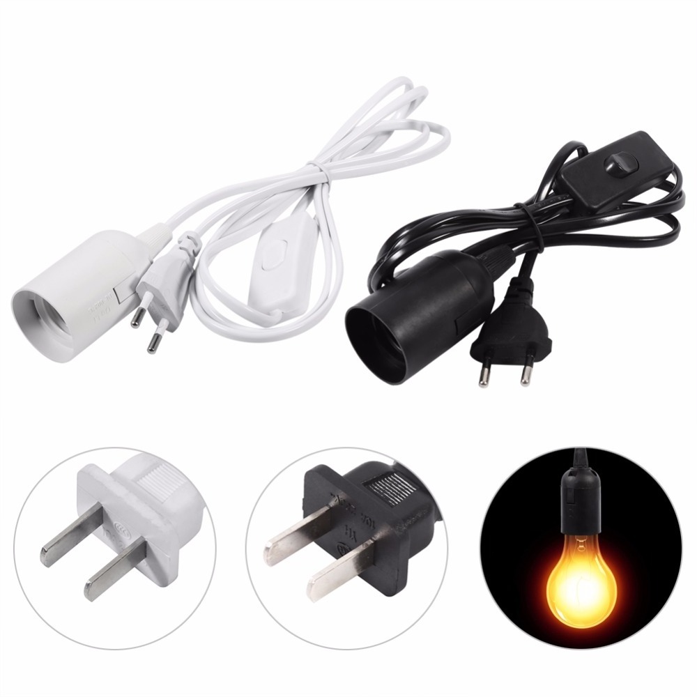 E27 Socket Hanging Pendant Light Lamp Holder Fixture Home Lamp Base DIY Cord Set with Switch