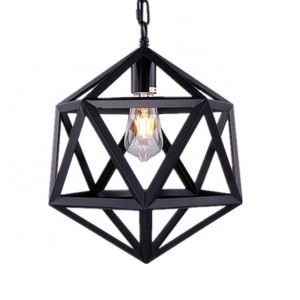 2019 New Arrival Retro Iron Cage Industrial Frame Pendant LED Light Loft Ceiling Lamp Shade for Home Living Room Decoration