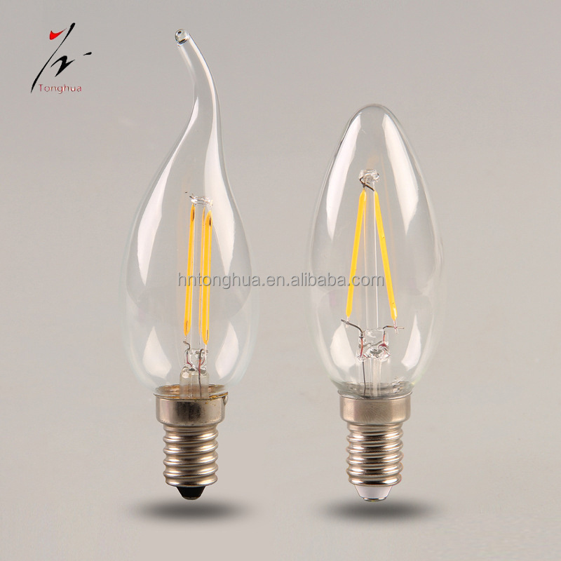 E14 Led 110V/220V Dimmable/Non-dimmable C35 2W 4W Led Filament Bulb Edison Led Candle Light