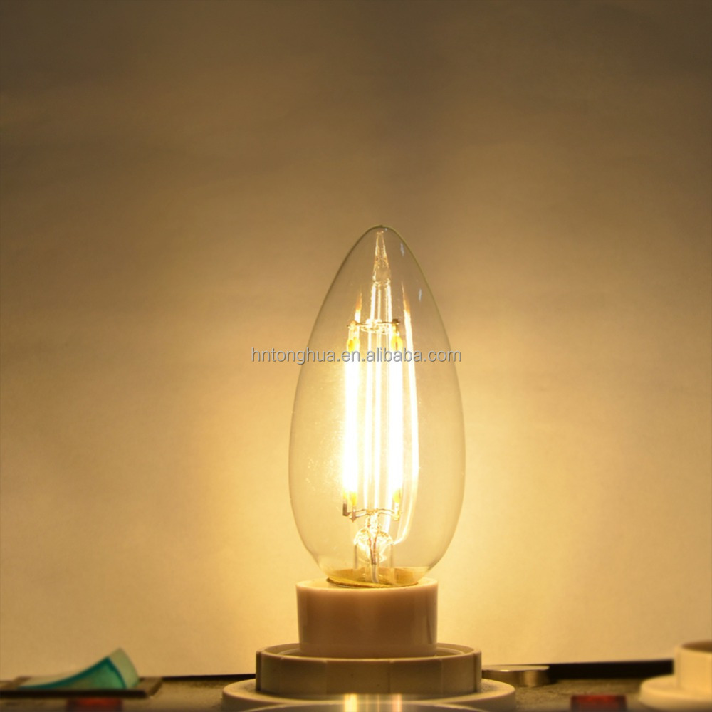 E14 Led 110V/220V Dimmable/Non-dimmable C35 2W 4W Led Filament Bulb Edison Led Candle Light