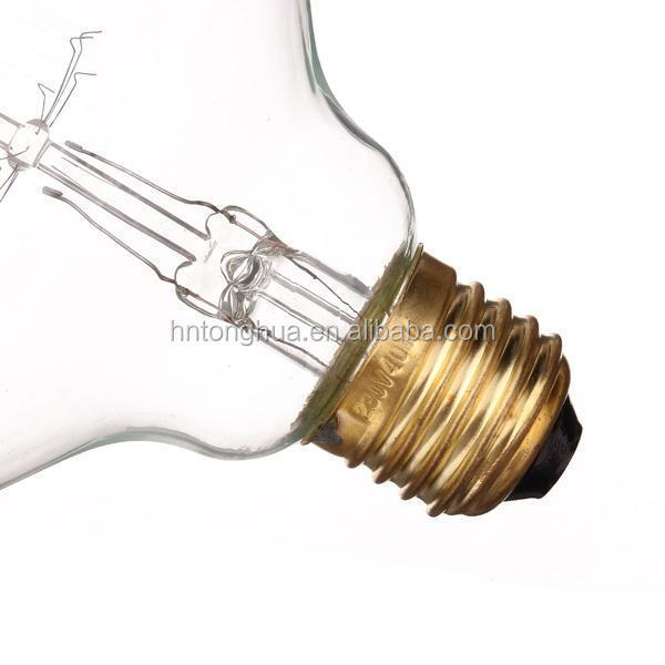 Gold Glass Shell Vintage Edison Bulb G125 E27 40w 60w Globe Light Bulb 220V