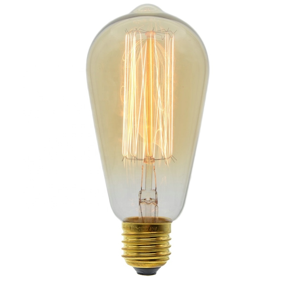 ST64 25W 40W 60W Dimmable Vintage Bulb E27 220V Retro Edison Light Bulb