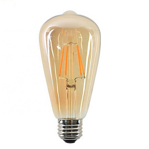 Amber Glass LED Filament Bulb ST64 4W Decorative Dimmable Light Bulb 220V