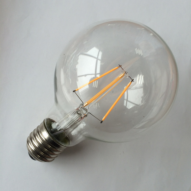 E26 E27 Decorative Clear Antique Glass Edison LED Filament Bulb G95 G125 Globe Light Bulb