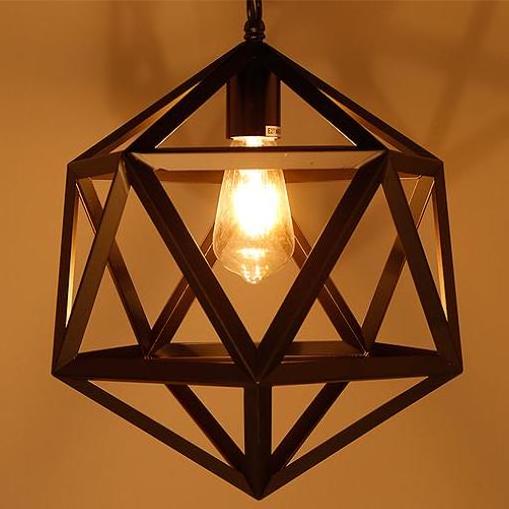 2019 New Arrival Retro Iron Cage Industrial Frame Pendant LED Light Loft Ceiling Lamp Shade for Home Living Room Decoration