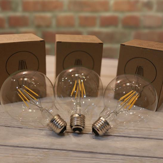 E26 E27 Decorative Clear Antique Glass Edison LED Filament Bulb G95 G125 Globe Light Bulb