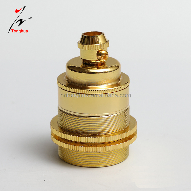 Brass lamp holder e27 ceiling light holder with rings