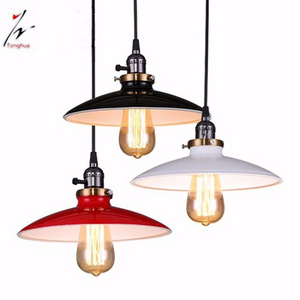 Vintage Simple LED Pendant Lights Living Room Hanging Pendant Lamp Restaurant Bar Aisle Home Decor Metal Shell Luminaire