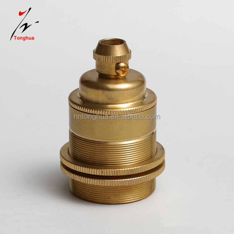 Brass lamp holder e27 ceiling light holder with rings