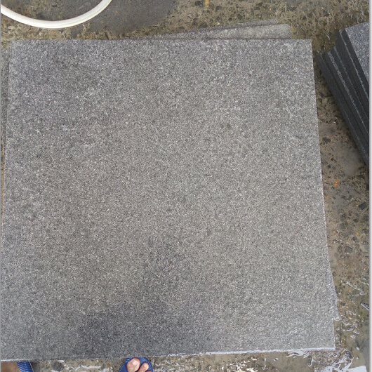 China nature flamed g654 dark grey granite paver stone with low price