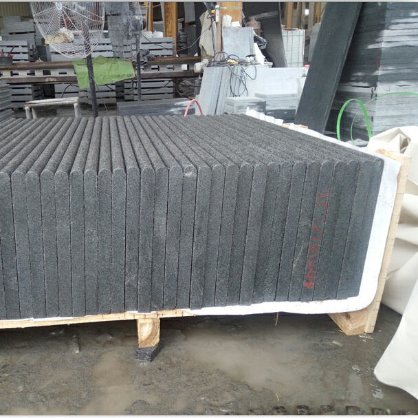 China nature flamed g654 dark grey granite paver stone with low price