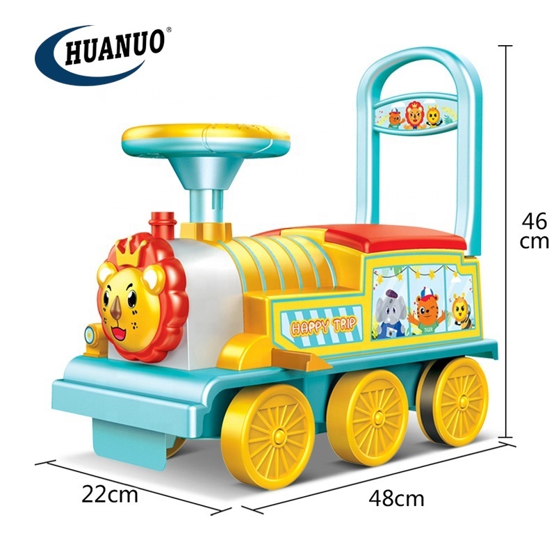 Toddler Train Toy Battery Power Six Wheels Track Electric Ride on Car With Rail Way for Kids