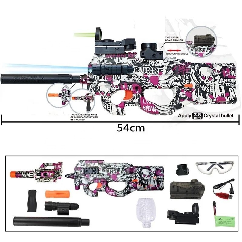 2024 Automatic Toy Gun Gel Electric Splatter Ball P90 Splatter Ball Gun Automatic for Gel Ball Gun Outdoor Battle Game