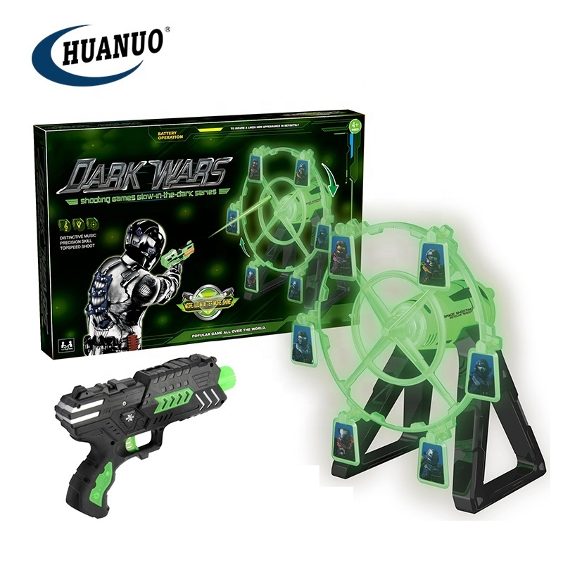 Indoor gun toy game luminous suspension flying shooting ball gun juguetes shoot gun