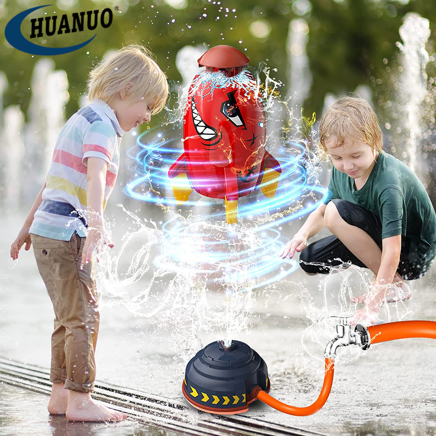 2023 Best Seller Launch Rocket Outdoor Sprinkler Toy  Rockets Launcher for Kids