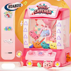 Crane Game Toys with Plush Toys Mini Vending Machine Candy Grabber Prize Mini Claw Machine for Kids