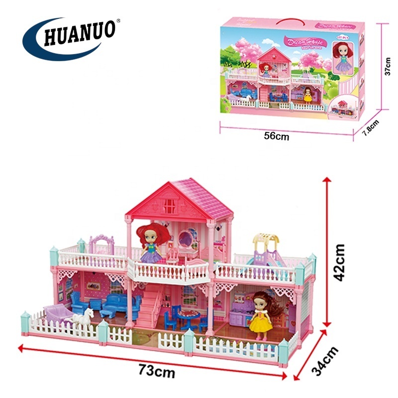 Fashion Kids Petty doll plastic 57cm girl big doll house toys with furniture