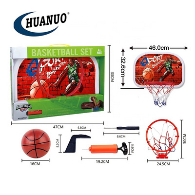 Kids indoor sport game toys hanging mini basketball board basketball hoop