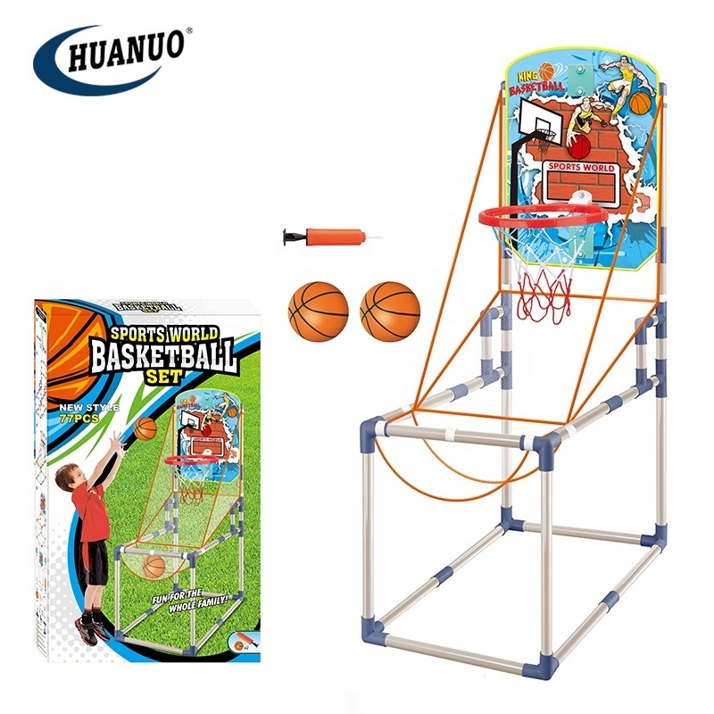 Kids indoor sport game toys hanging mini basketball board basketball hoop