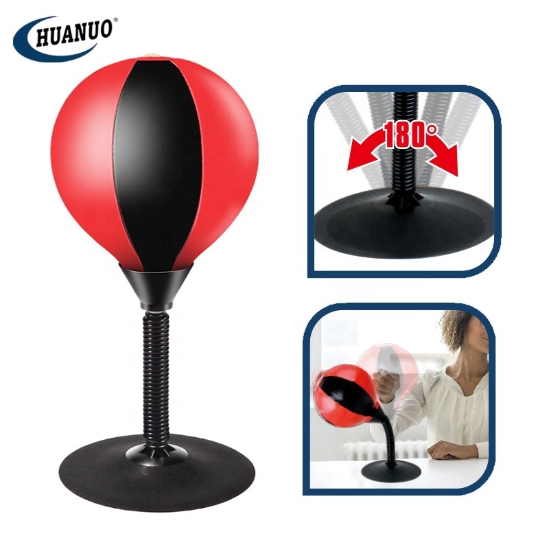 Best Gift Kids Stress Relief Air Inflatable Free Sucker Stand Boxing Training Practical Punching Ball Desktop Boxing Toy For Boy