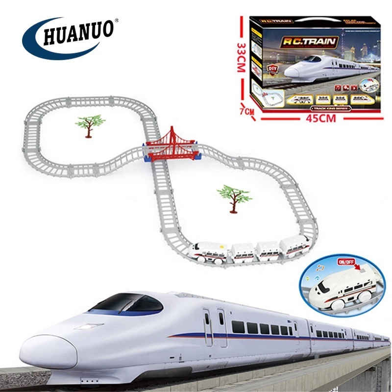 light and music colorful slot car set race track toys electric train railway toy