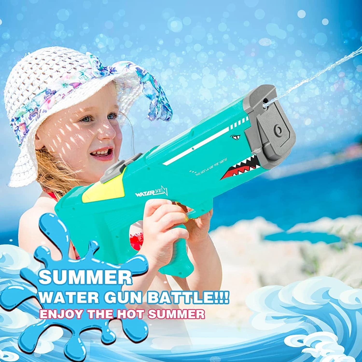 2023 Hot Selling Shark Electric Water Gun For Adults Kids automatic water gun Super Soaker Outdoor Shooting Game Toys