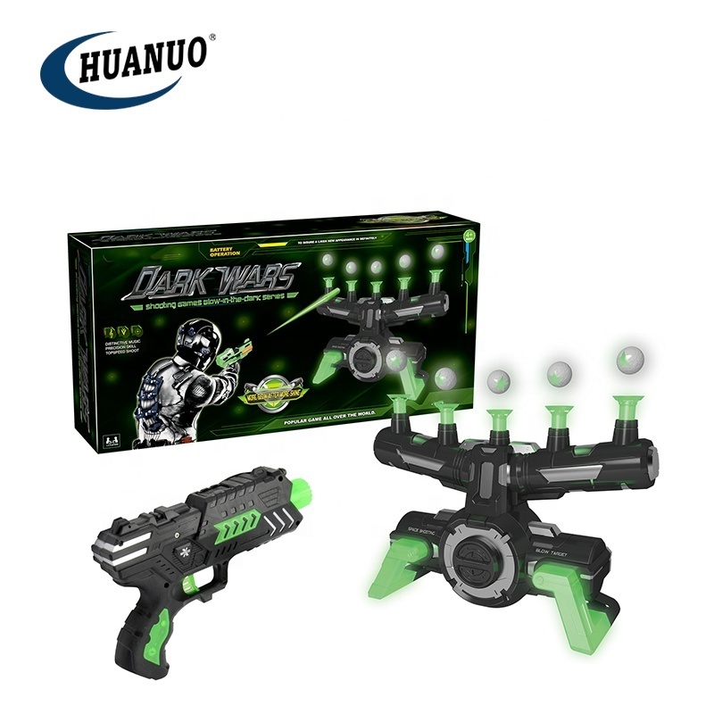 Indoor gun toy game luminous suspension flying shooting ball gun juguetes shoot gun