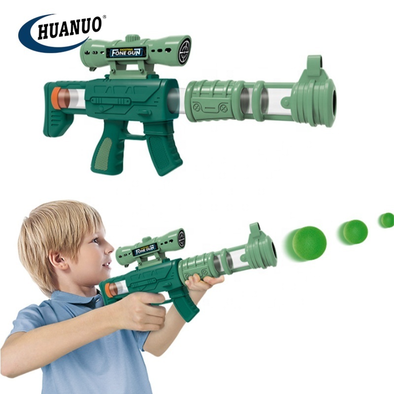 Kids 3in1 indoor toy foam soft bullet air shooting gun target bean bags toss game gun for kids