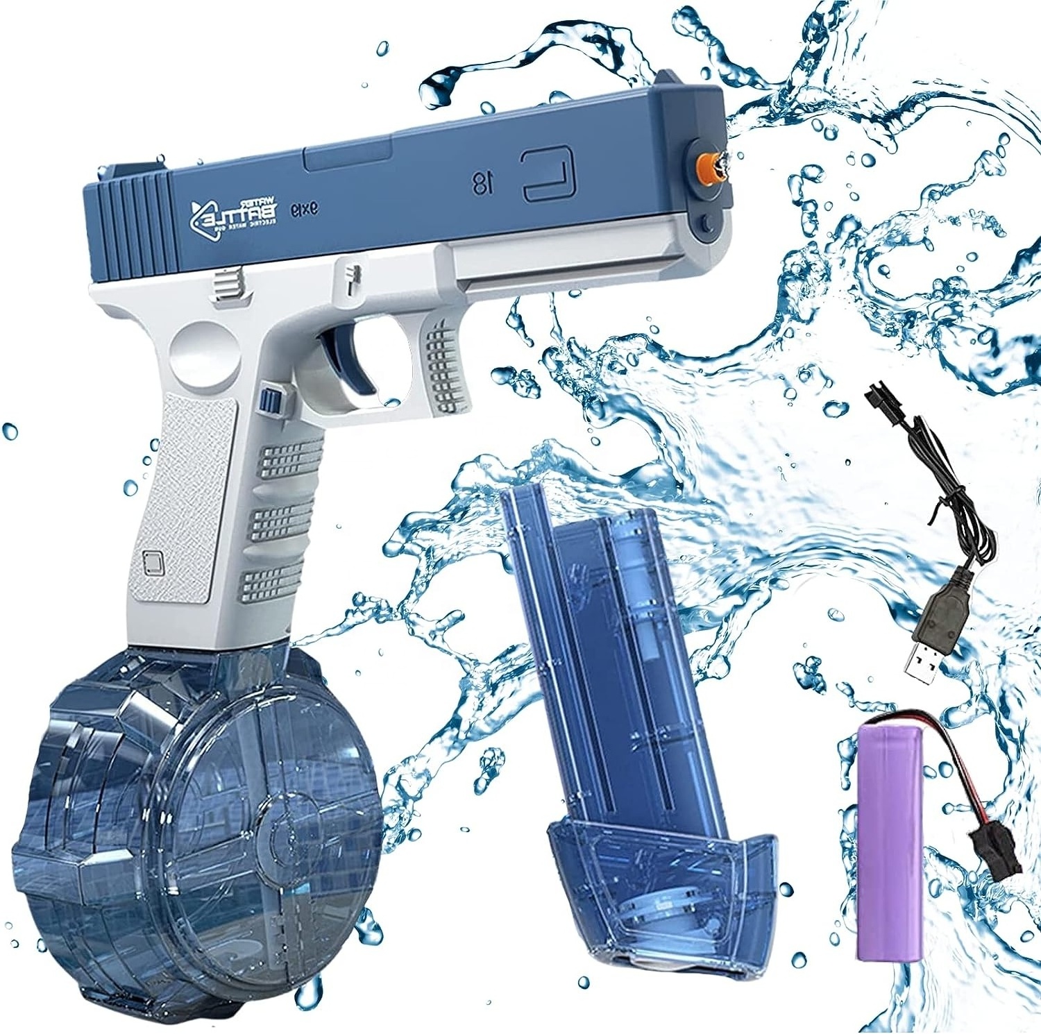 Other Outdoor Summer Toy Electric Water Gun With Double Magazine Automatic Water Gun