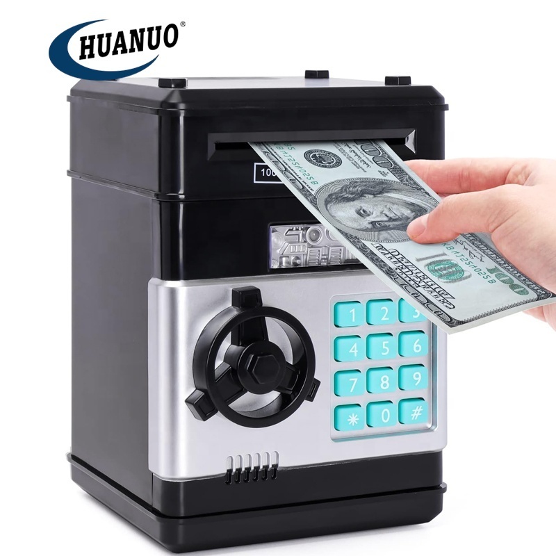 Kids Mini ATM Cash Coin Banks with Password Piggy Bank Money Saving Box