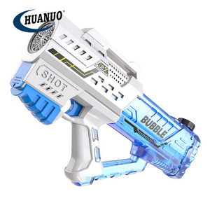 Summer Toy Space bubble gun with light Rechargeable battery bubble gun machine automatic