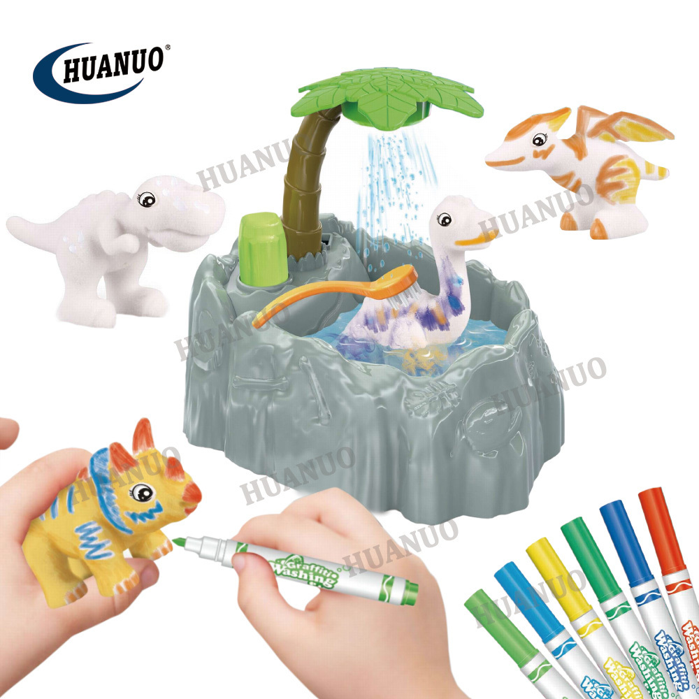 DIY Painting Craft Kits Reusable Coloring Animal Pet Care Doodle Drawing Bathtub Game Flocking Pets Graffiti Toy