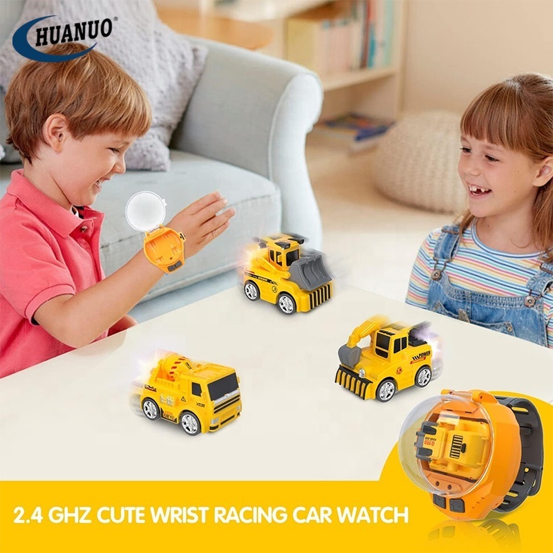 Boys and Girls 2.4GHz Detachable Watch Car USB Charging Mini Electric Car Watch Toy RC Cars