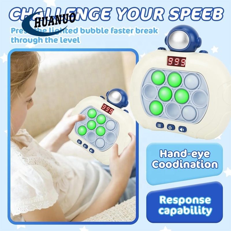 Kids and Adults Pop Fidget Games Controller 6 Modes Light up Quick Push Handheld Toy Fast Push Game