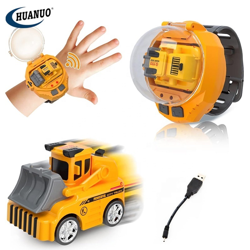 Boys and Girls 2.4GHz Detachable Watch Car USB Charging Mini Electric Car Watch Toy RC Cars