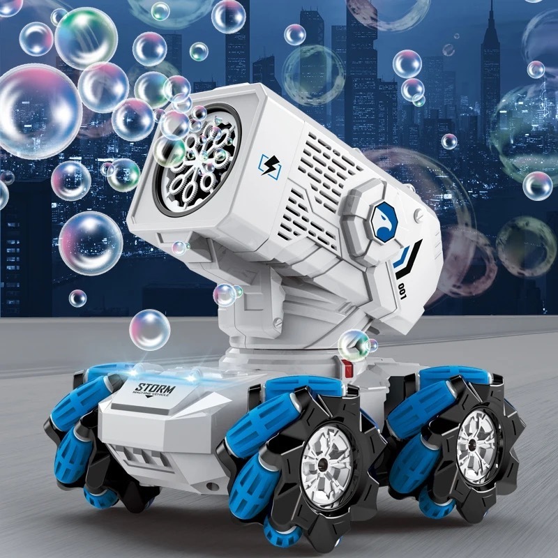 2023 New Arrival 2.4G Remote Control Toy One-Click Mode Monster Trucks Movable 360 Rotating Luminous Mist Spray Bubble Rc Car