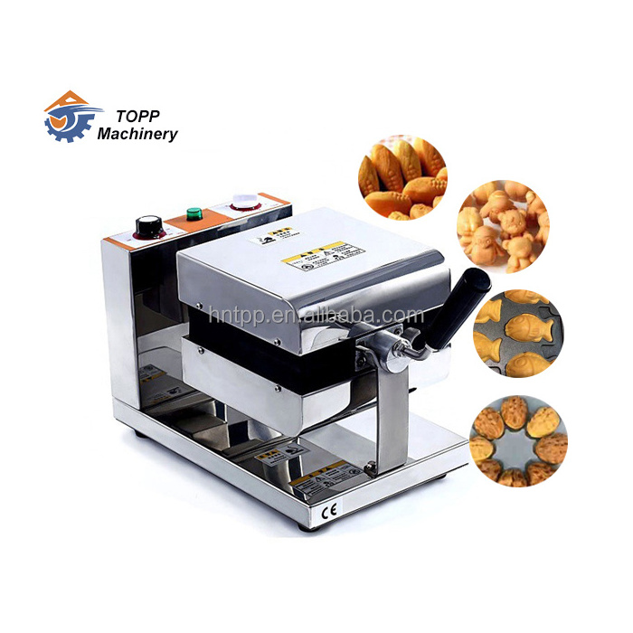 Semi automatic cake taiyaki cake maker machine taiyaki fish shape waffle maker