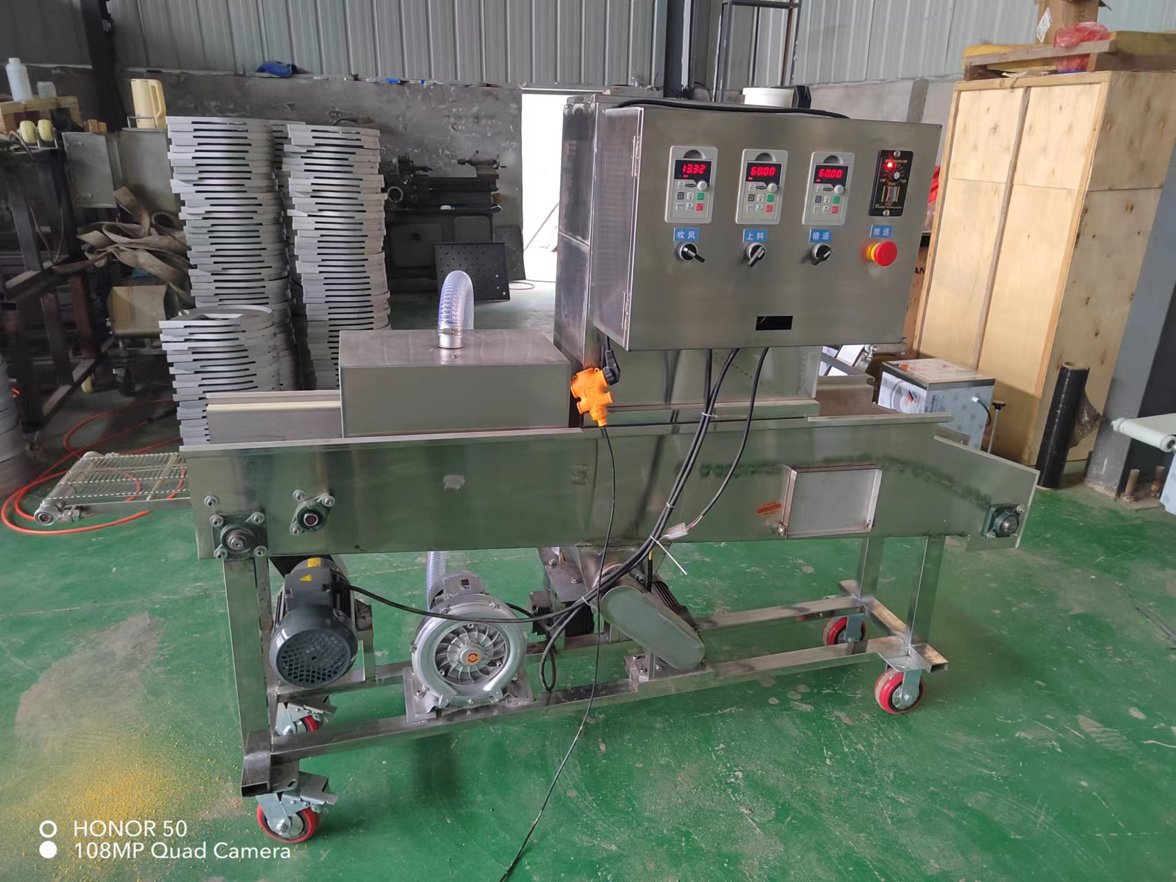 Automatic batter breading fried chicken breadcrumbs bread crumbs coating machine