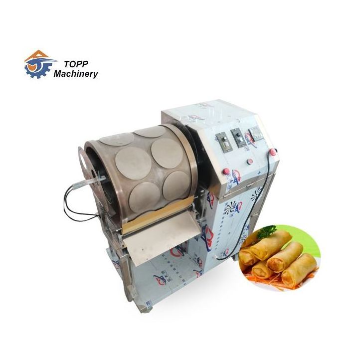 High efficiency spring roll skin making Ethiopian Injera spring roll wrapper machine