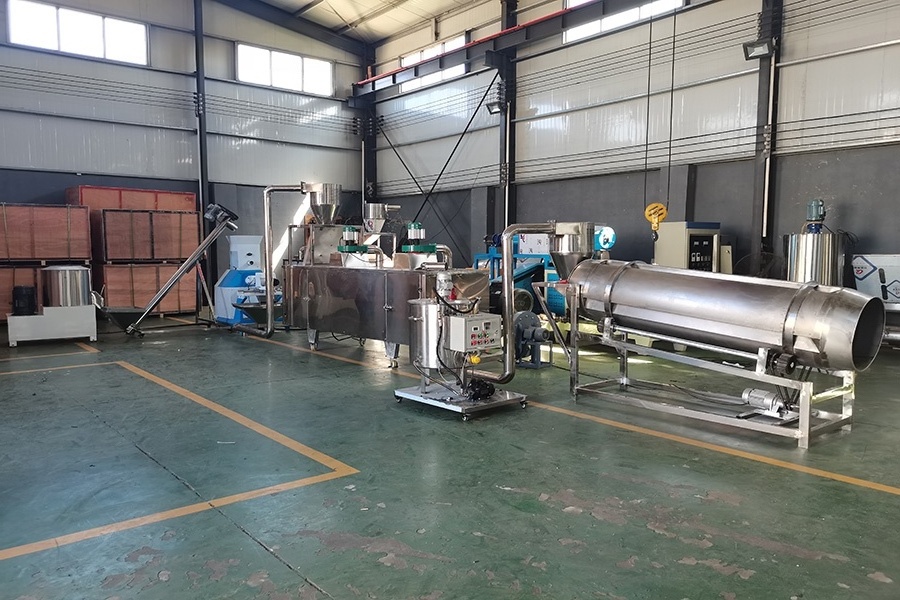 Pellet feed crumble dog food extruder cat pet food processing floating fish feed machine pellet extruder production line