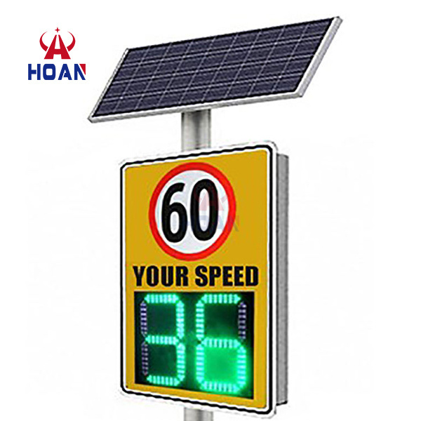 Wireless Detachable Mph Holder Outdoor Traffic Road Warning Electronic Or Solar Powered Radar Speed Signs